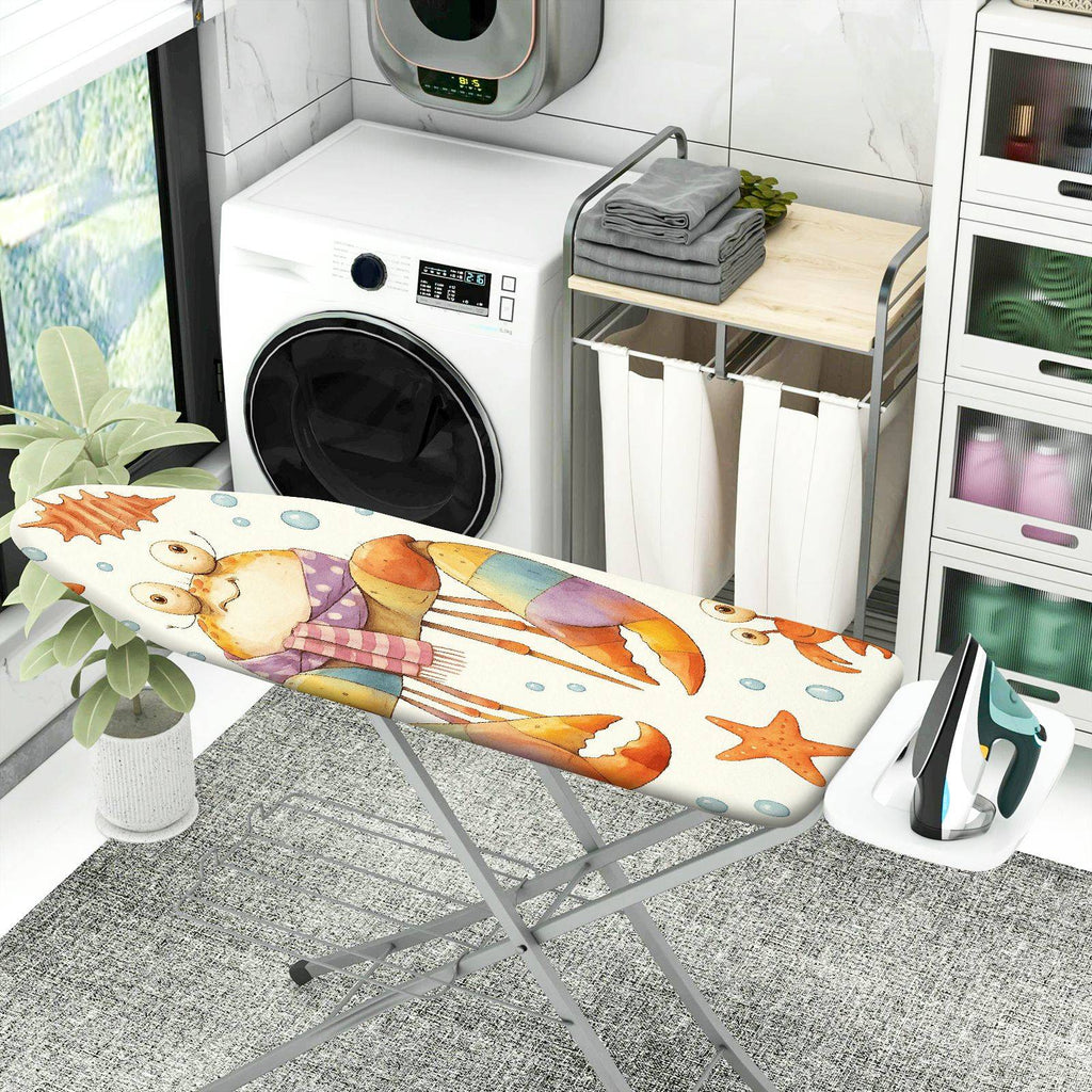 1-Piece Crab Sea Animal  Ironing Board Cover, Universal Size, Without Board