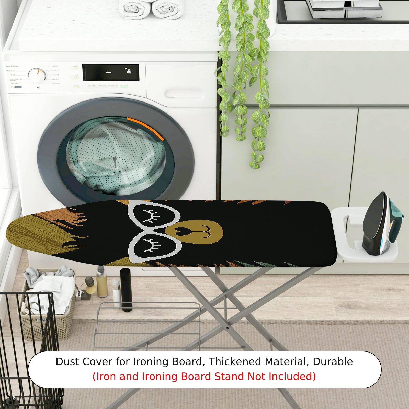 1-Piece Bear Sleepy Eyes Animal  Ironing Board Cover, Universal Size, Without Board