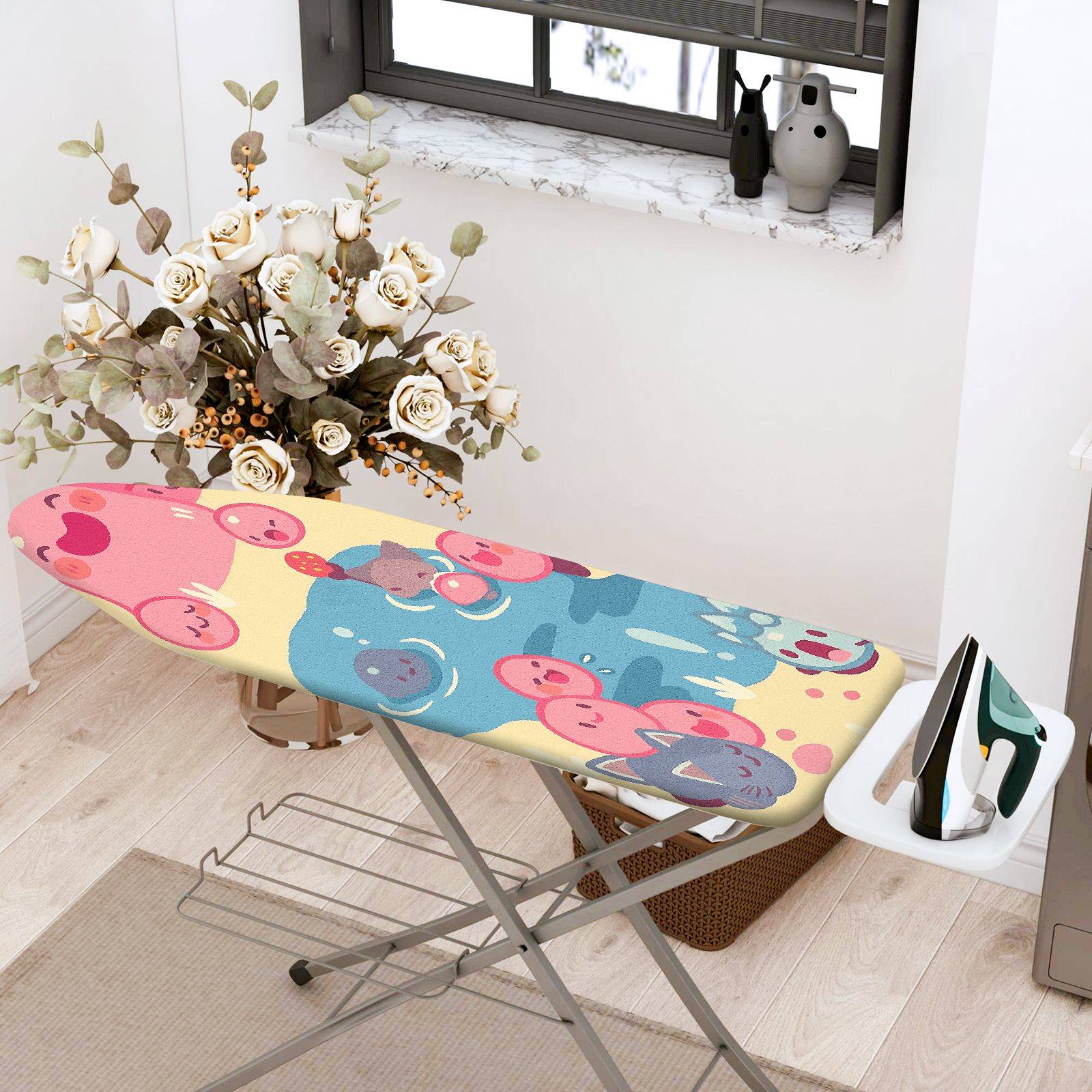 1-Piece Animal Floral  Ironing Board Cover, Universal Size, Without Board