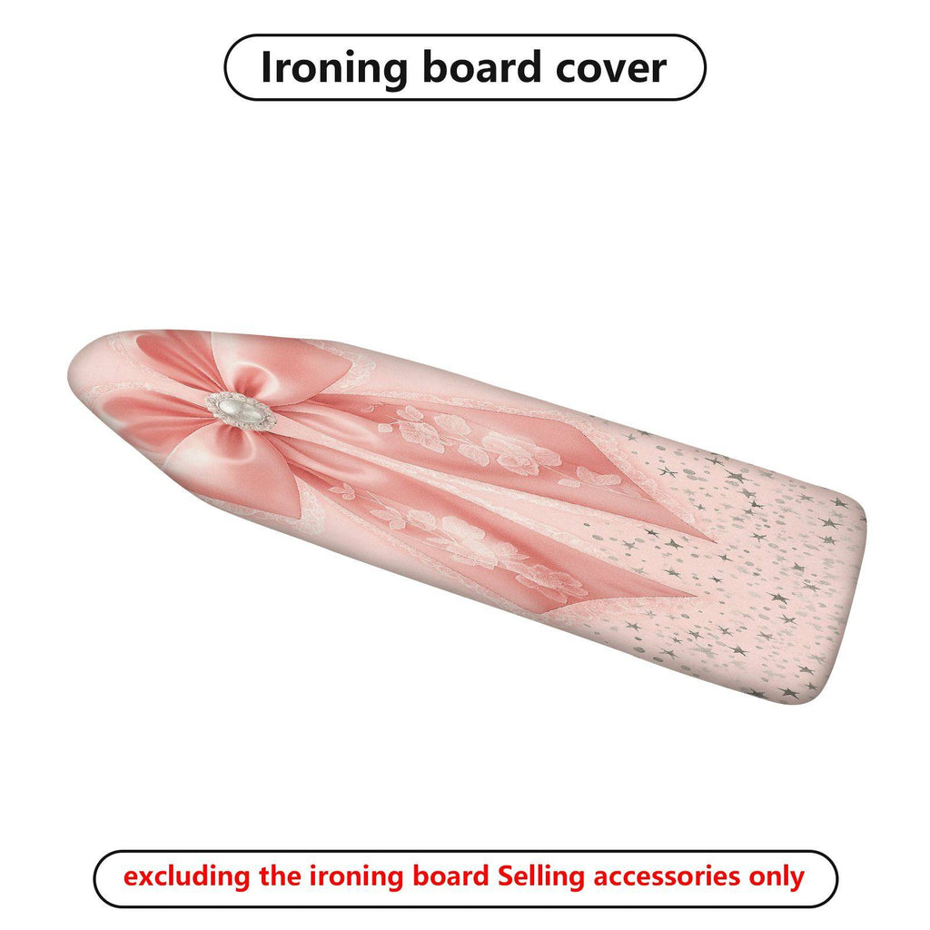 1-Piece Pink Floral Ribbon  Ironing Board Cover, Universal Size, Without Board