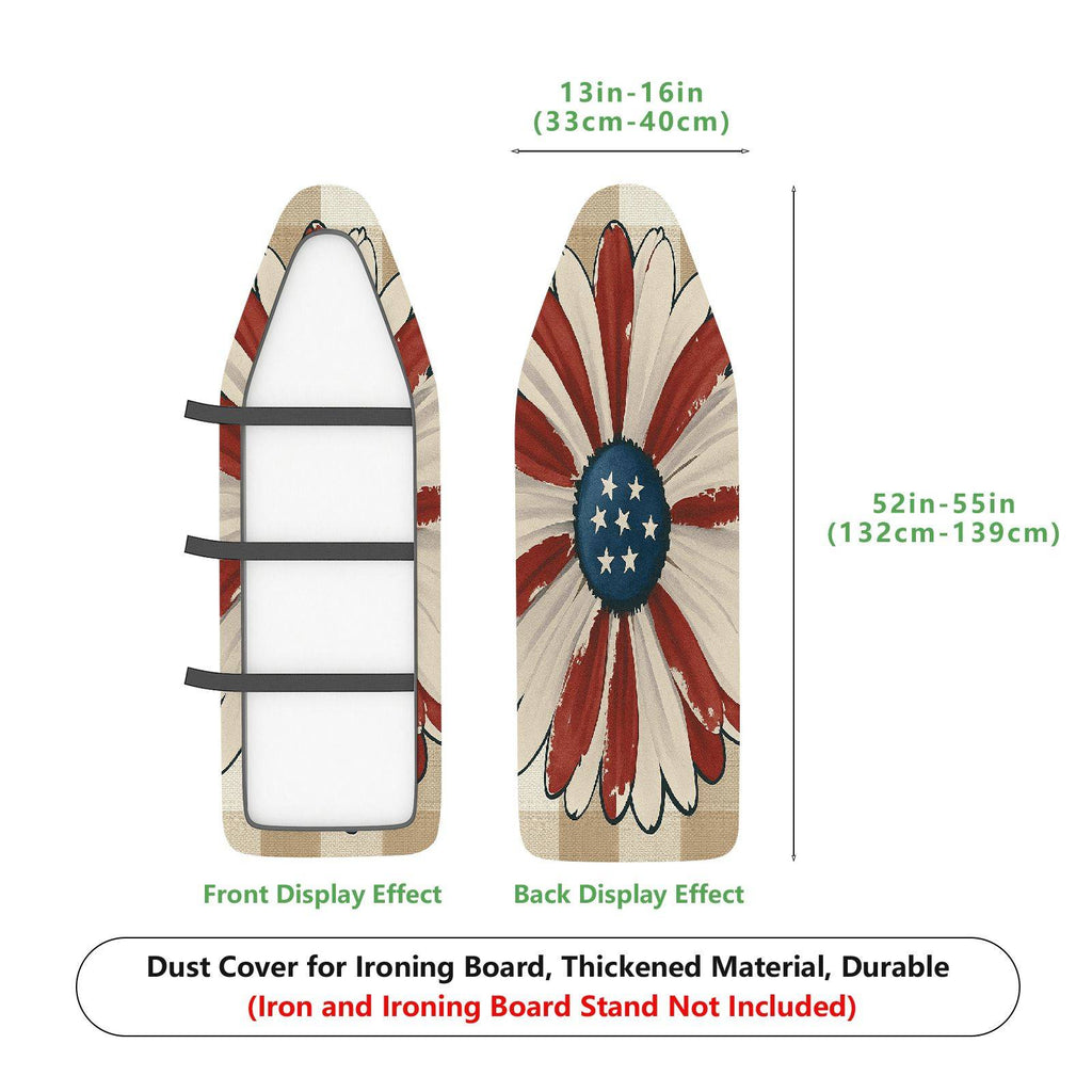 1-Piece American Star Flower Red  Ironing Board Cover, Universal Size, Without Board