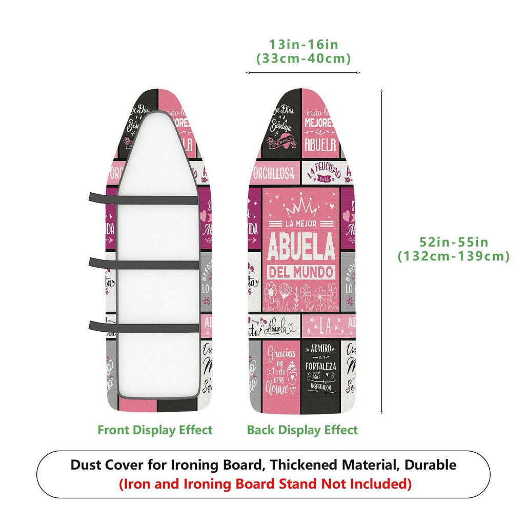 1-Piece Grandmother Quote Inspirational Pink  Ironing Board Cover, Universal Size, Without Board