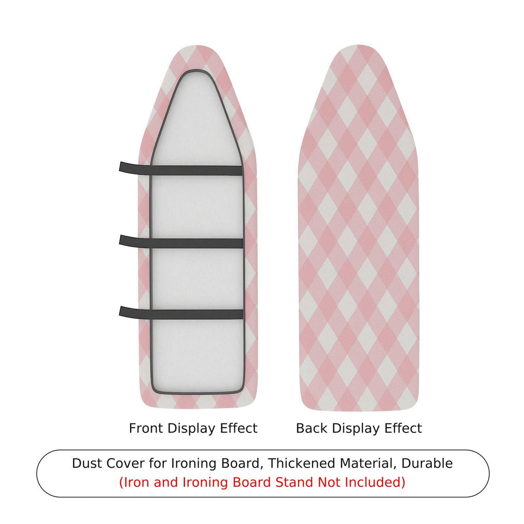 1-Piece Pink Plaid Checkered Decorative  Ironing Board Cover, Universal Size, Without Board