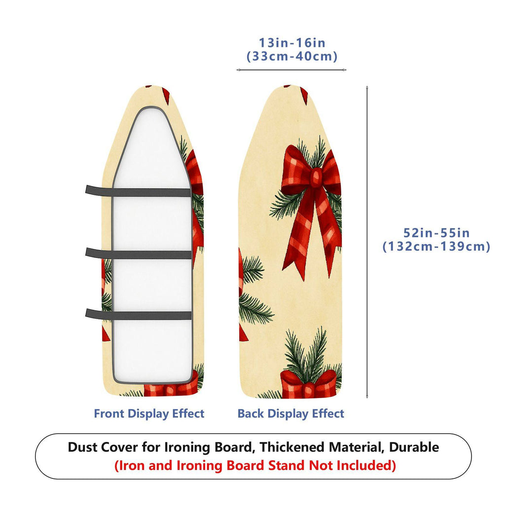 1-Piece Christmas Bow Pine  Ironing Board Cover, Universal Size, Without Board