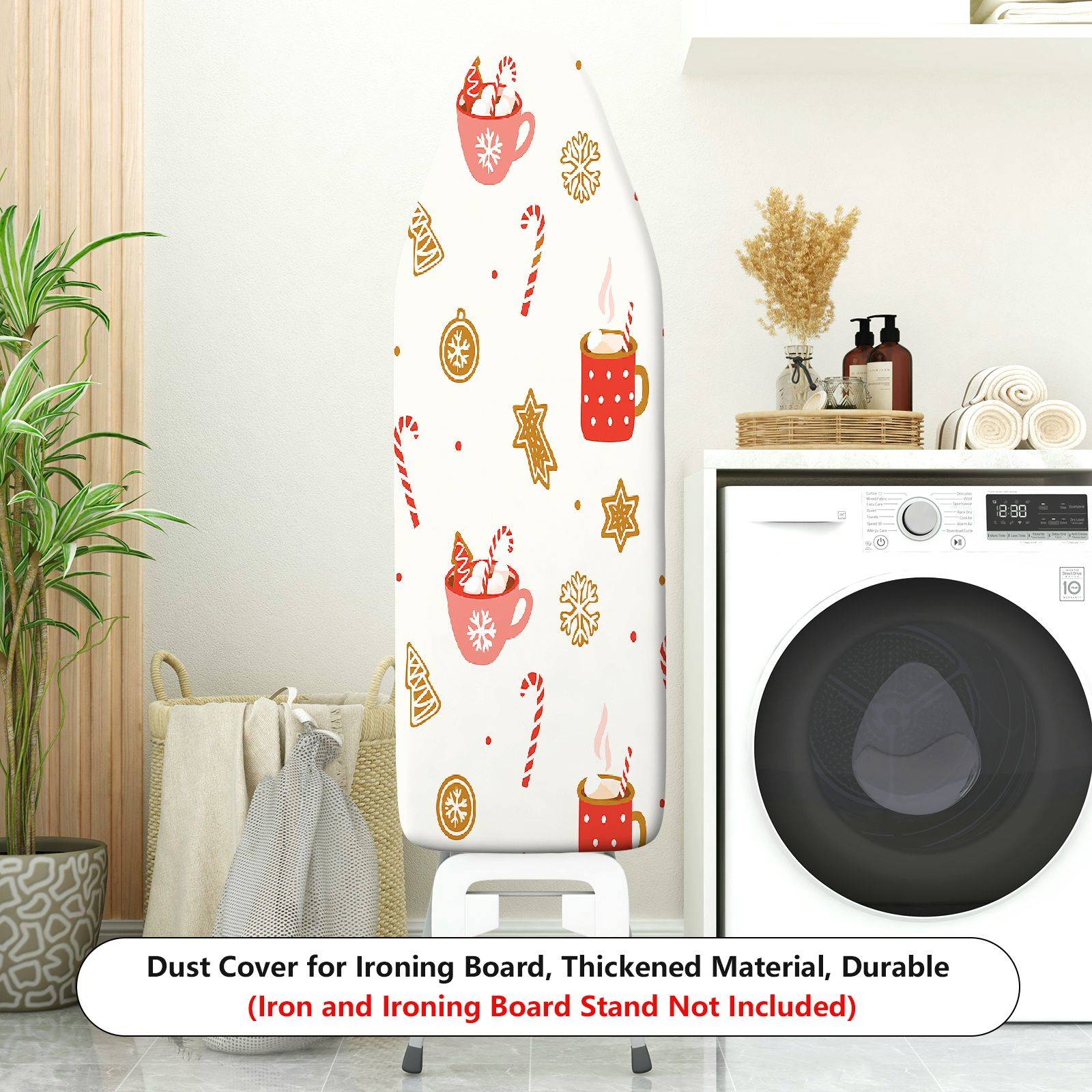 1-Piece Christmas Candy Mug Star  Ironing Board Cover, Universal Size, Without Board