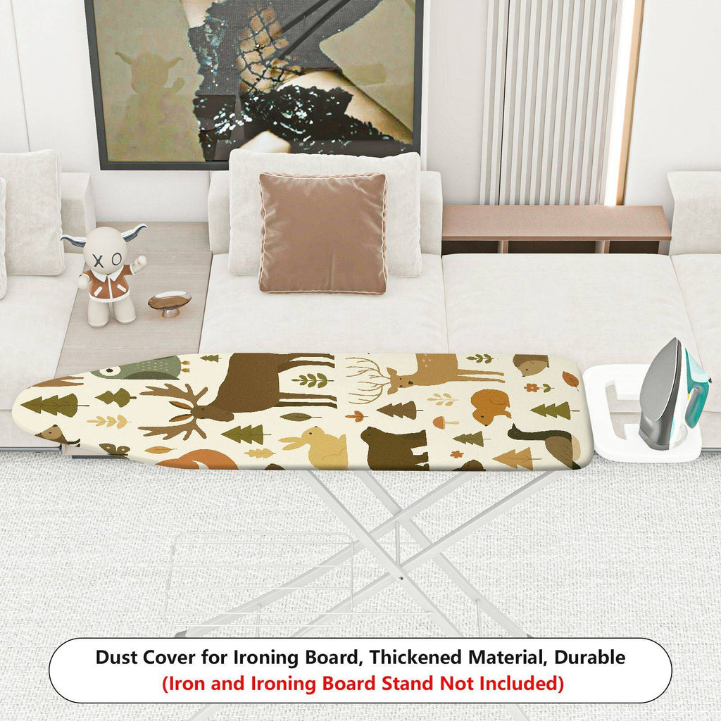 1-Piece Woodland Animal Forest Nature  Ironing Board Cover, Universal Size, Without Board
