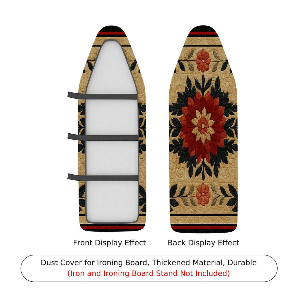 1-Piece Retro Floral Classic  Ironing Board Cover, Universal Size, Without Board