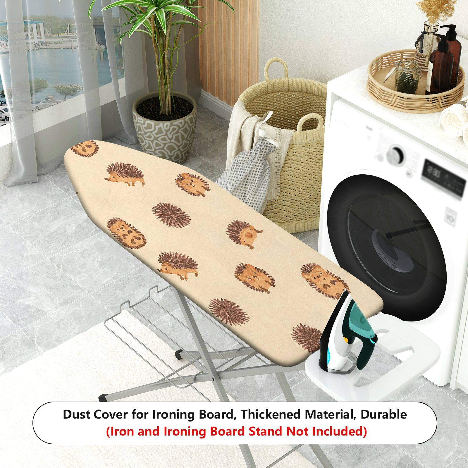 1-Piece Hedgehog Animal Pattern  Ironing Board Cover, Universal Size, Without Board