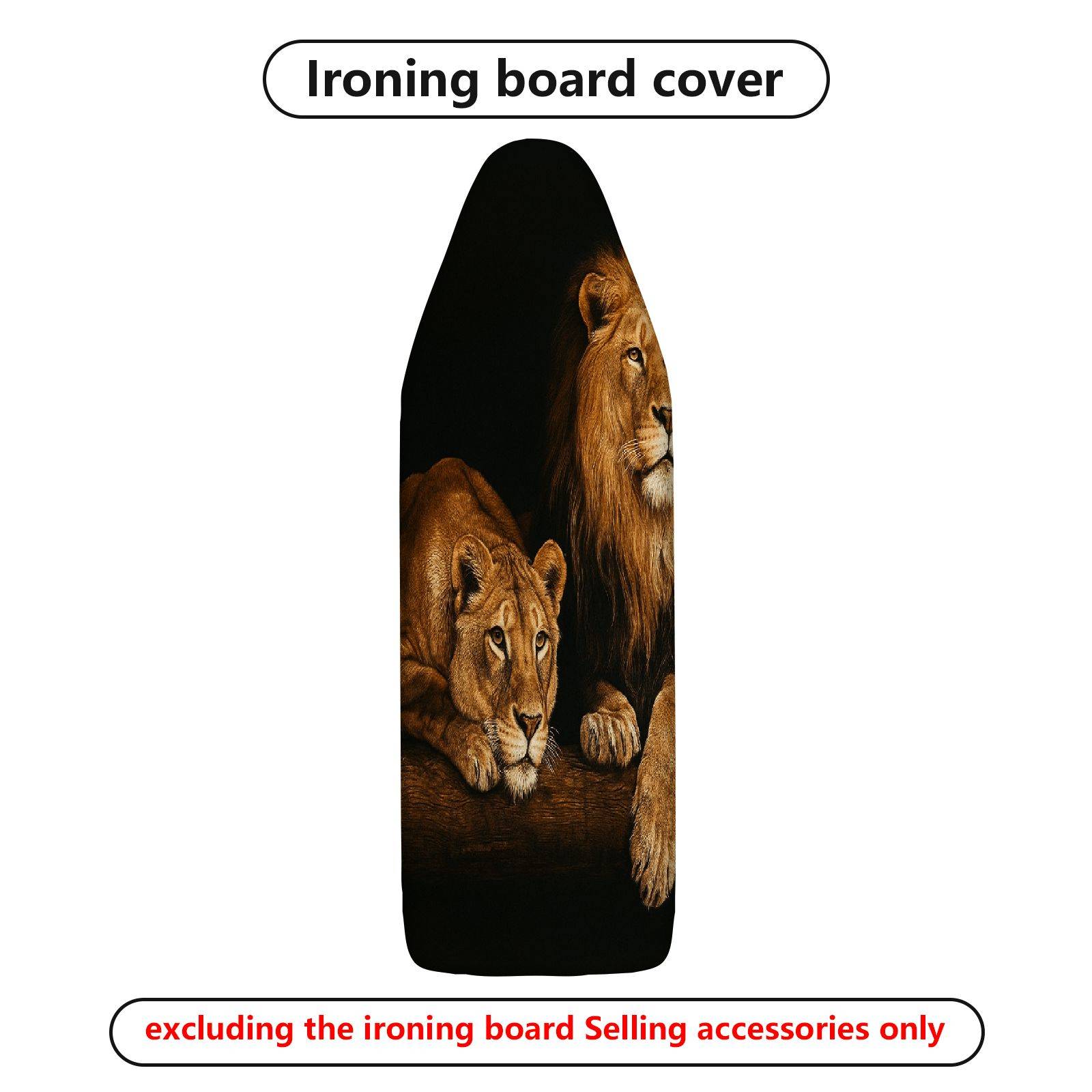 1-Piece Lion Animal Elegant  Ironing Board Cover, Universal Size, Without Board