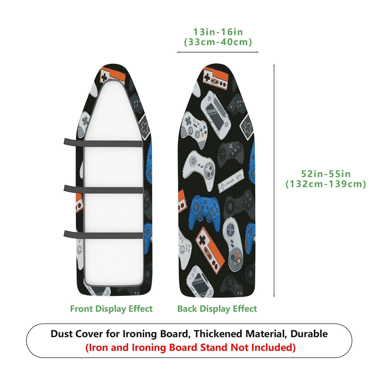 1-Piece Retro Game Controller Black  Ironing Board Cover, Universal Size, Without Board