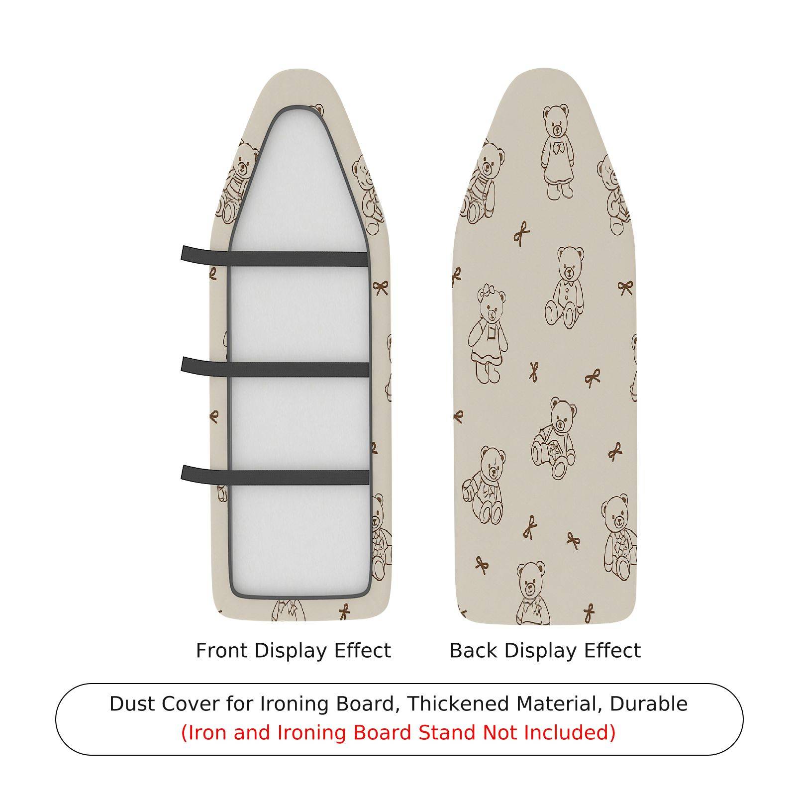 1-Piece Cute  Animal Print Beige  Ironing Board Cover, Universal Size, Without Board