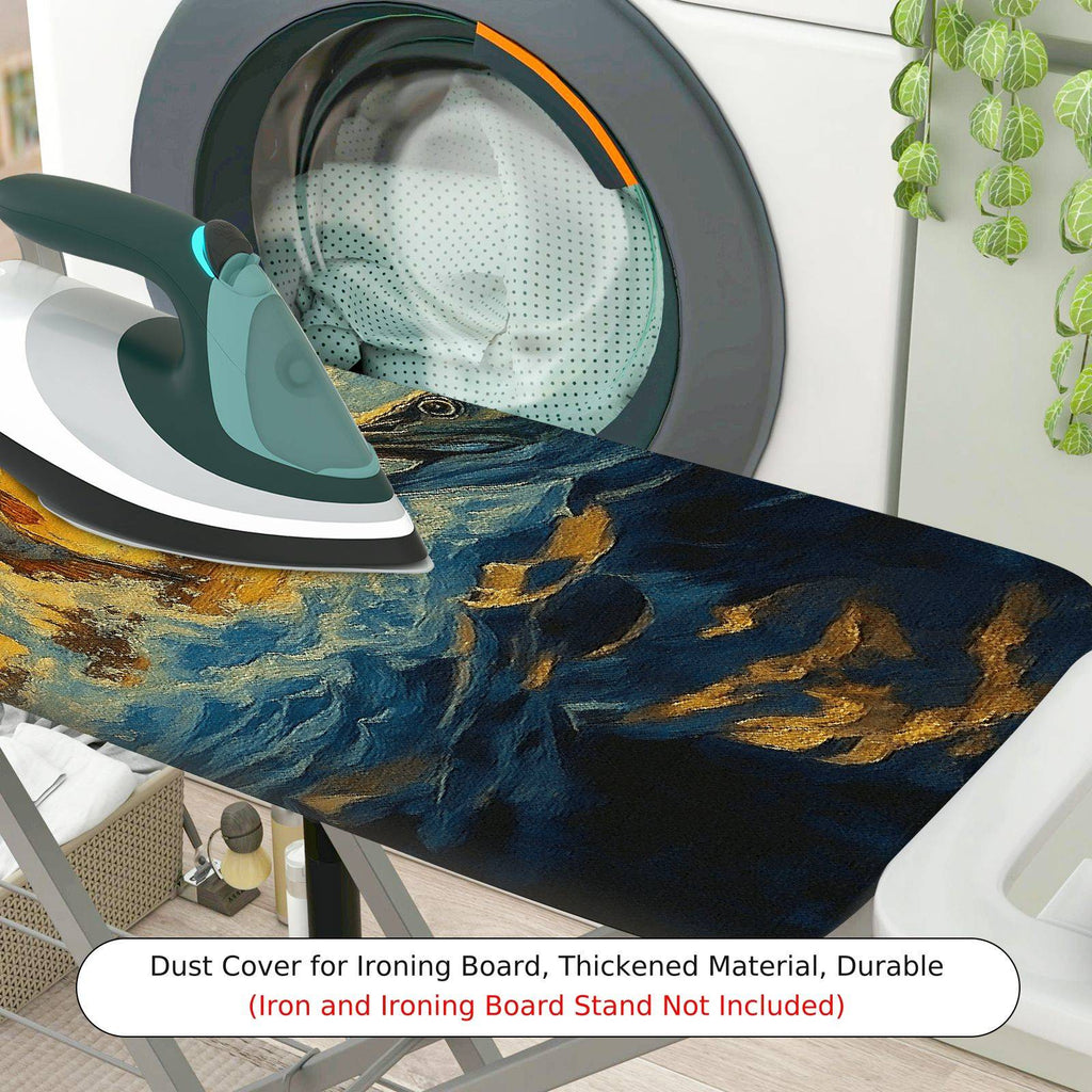 1-Piece Fish Ocean Blue  Ironing Board Cover, Universal Size, Without Board