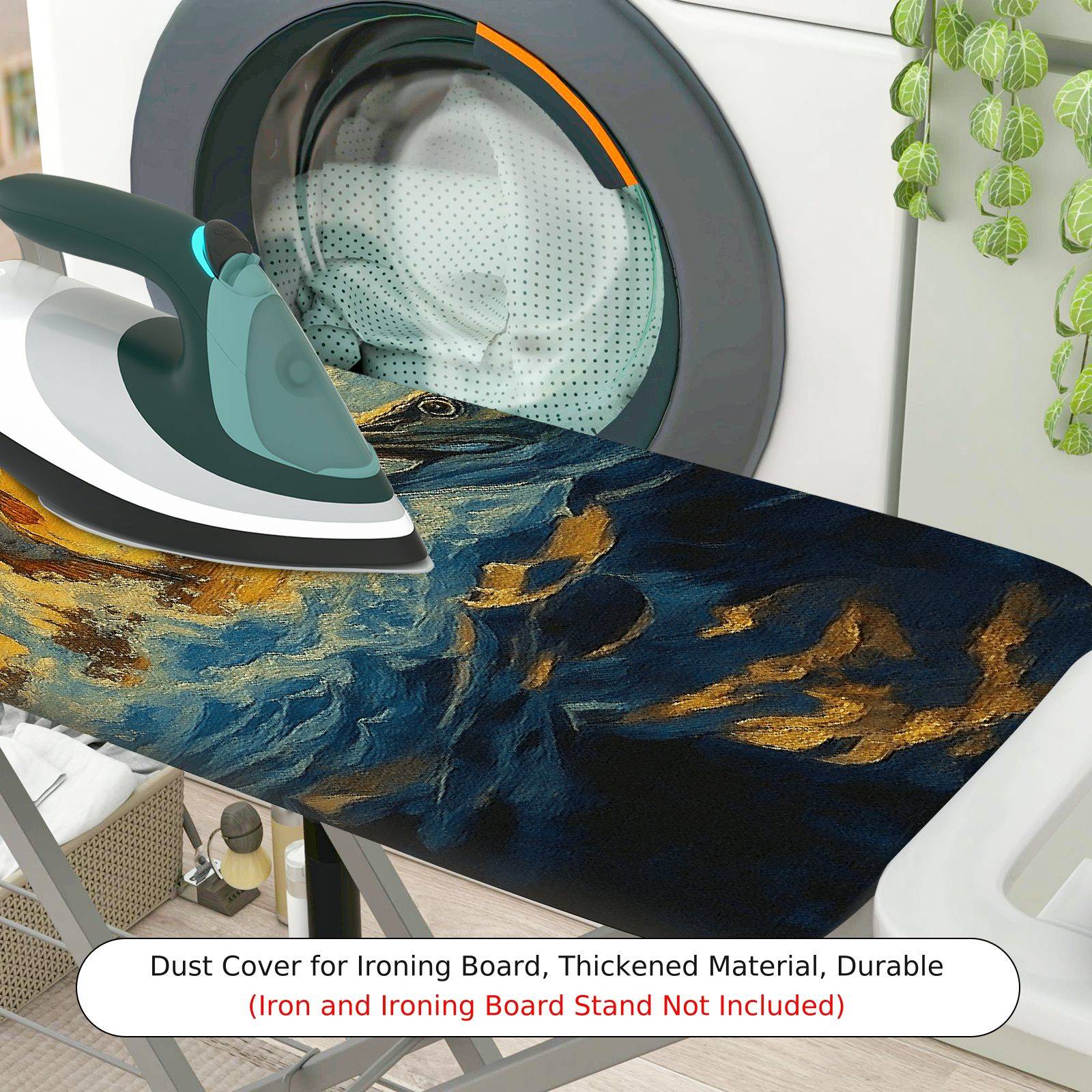 1-Piece Fish Ocean Blue  Ironing Board Cover, Universal Size, Without Board