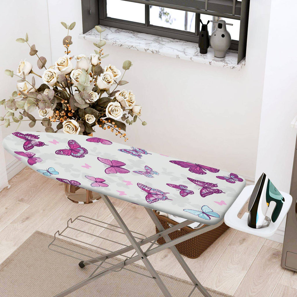 1-Piece Butterfly Pink Floral  Ironing Board Cover, Universal Size, Without Board