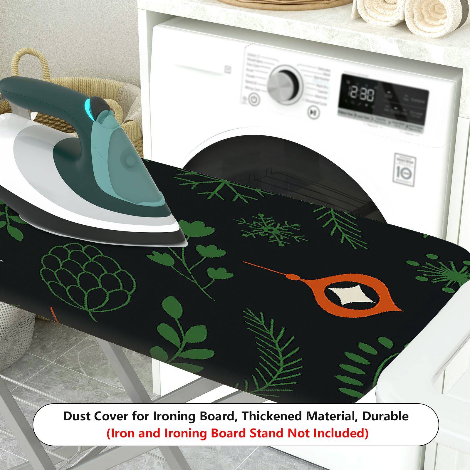 1-Piece Christmas Leaf Star  Ironing Board Cover, Universal Size, Without Board