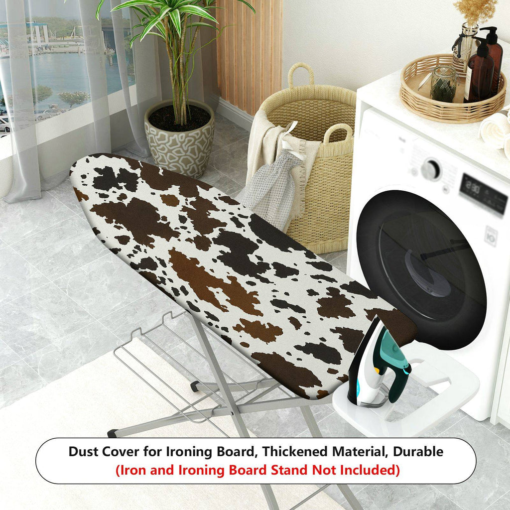 1-Piece Cow Pattern Animal Print Brown Black Theme  Ironing Board Cover, Universal Size, Without Board