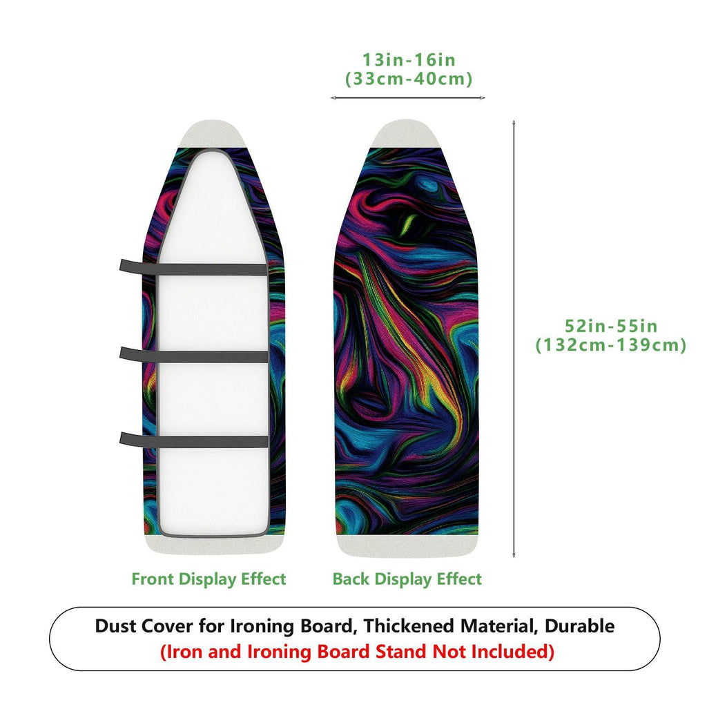 1-Piece Colorful Abstract Psychedelic  Ironing Board Cover, Universal Size, Without Board