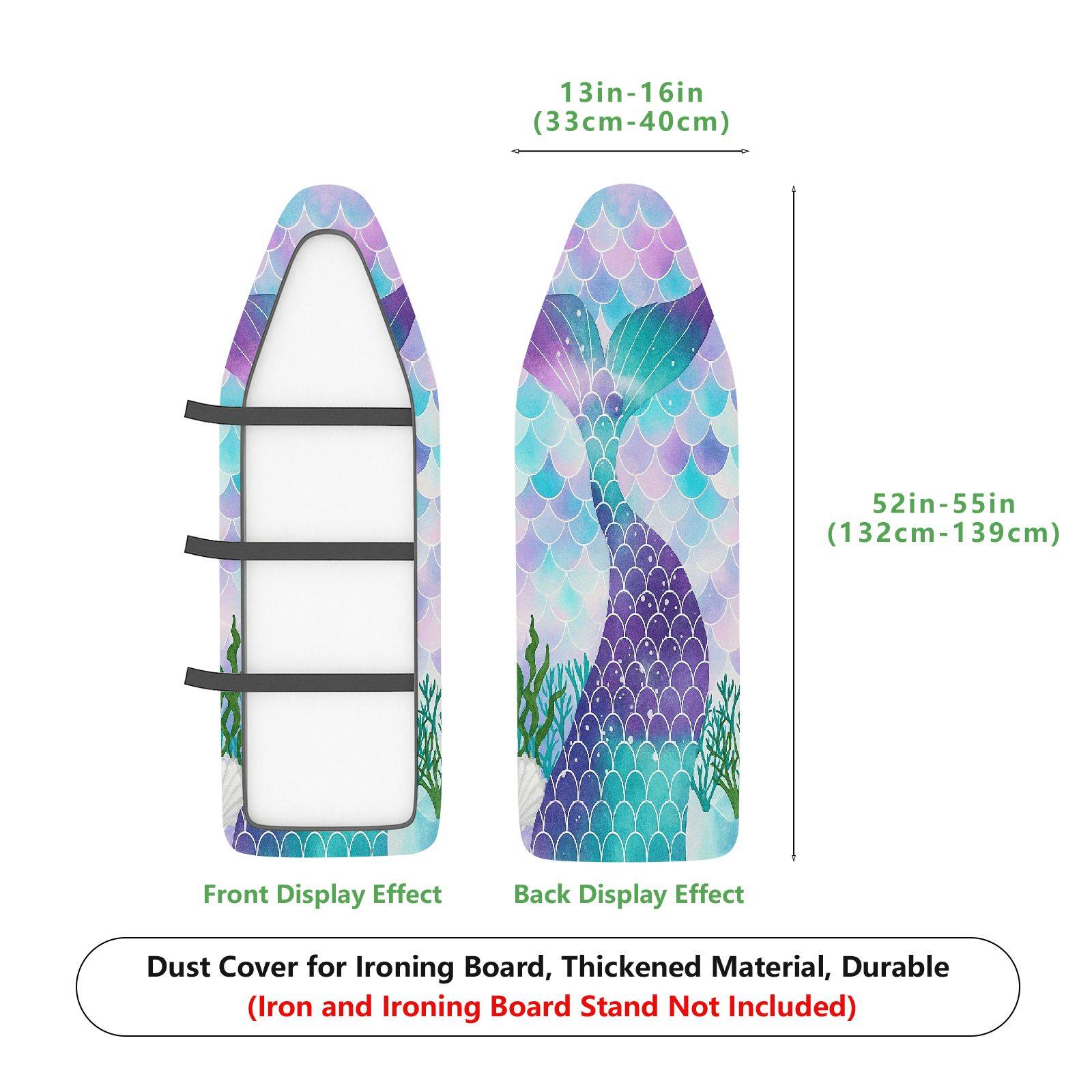 1-Piece Fish Scale Ocean  Ironing Board Cover, Universal Size, Without Board