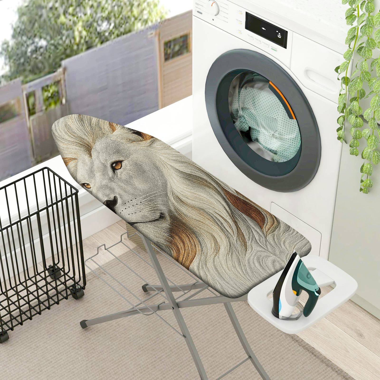 1-Piece Lion Wildlife Animal  Ironing Board Cover, Universal Size, Without Board