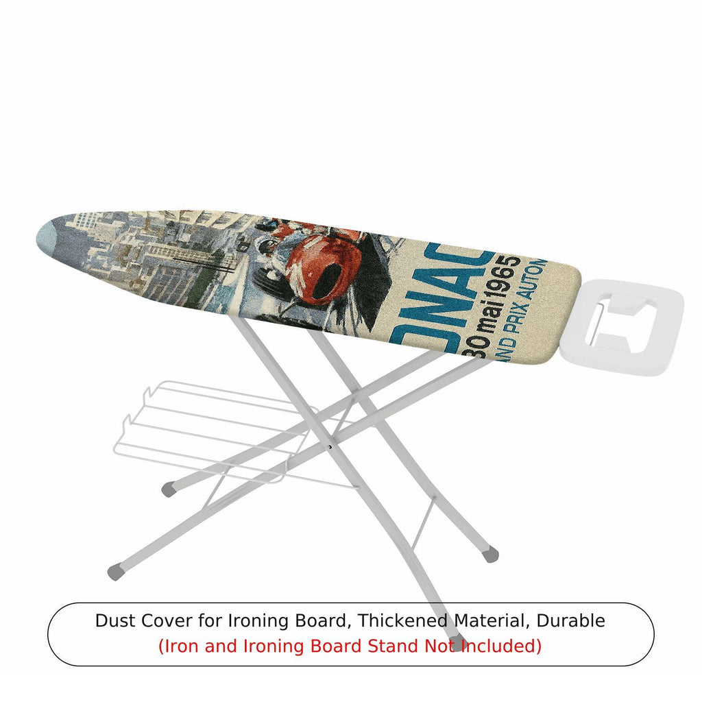 1-Piece Retro Racing Car City  Ironing Board Cover, Universal Size, Without Board