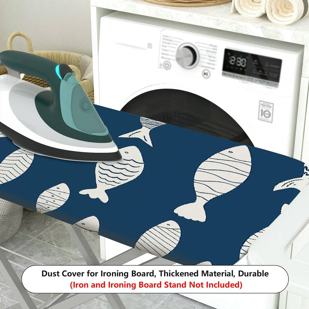 1-Piece Fish Pattern Ocean Nautical  Ironing Board Cover, Universal Size, Without Board
