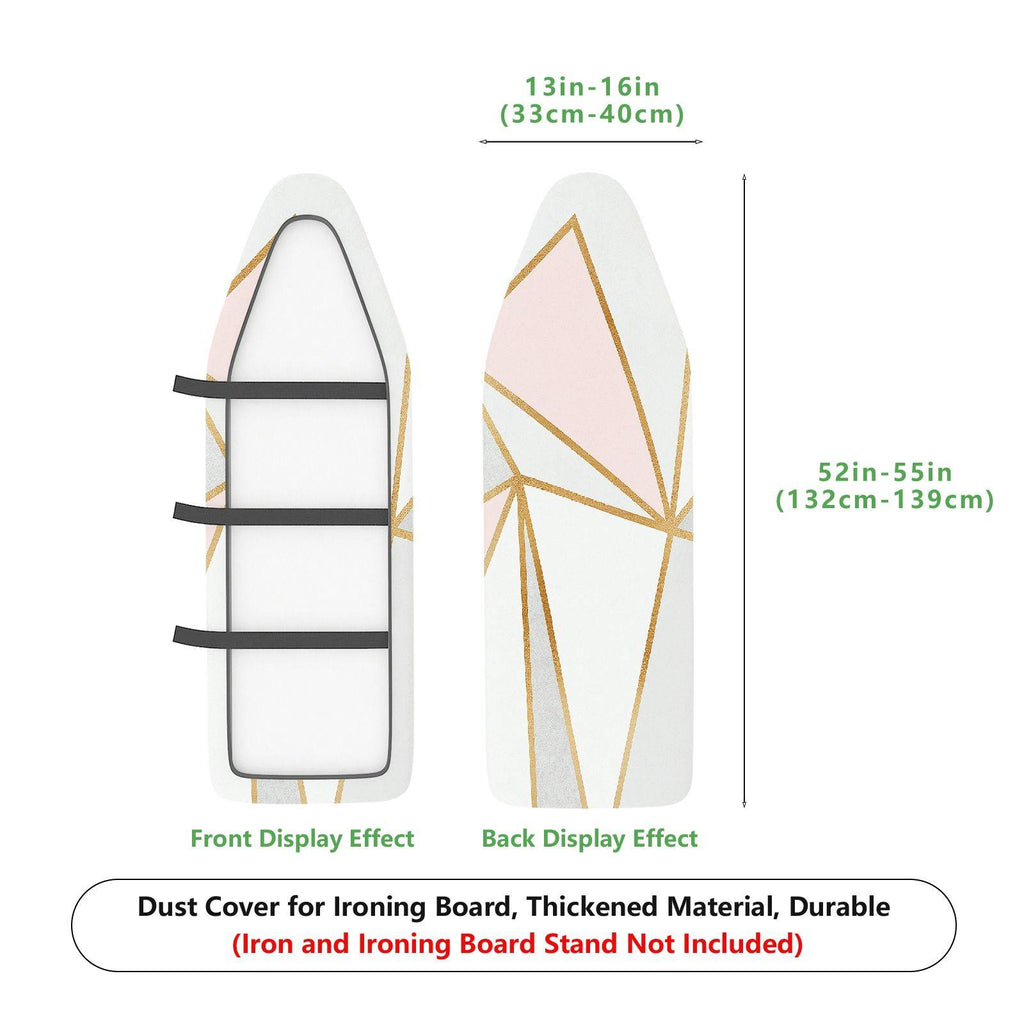 1-Piece geometric pattern white pink gold  Ironing Board Cover, Universal Size, Without Board