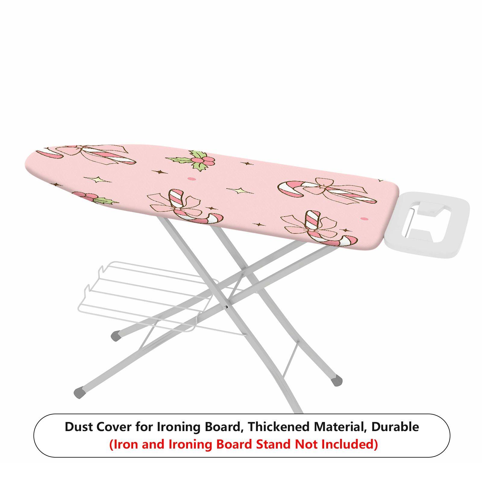 1-Piece Christmas Candy Bow Holly  Ironing Board Cover, Universal Size, Without Board