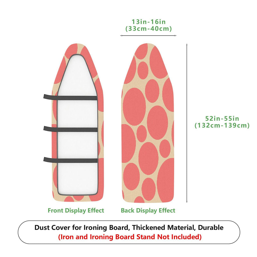 1-Piece Pink Polka Dots Pattern  Ironing Board Cover, Universal Size, Without Board