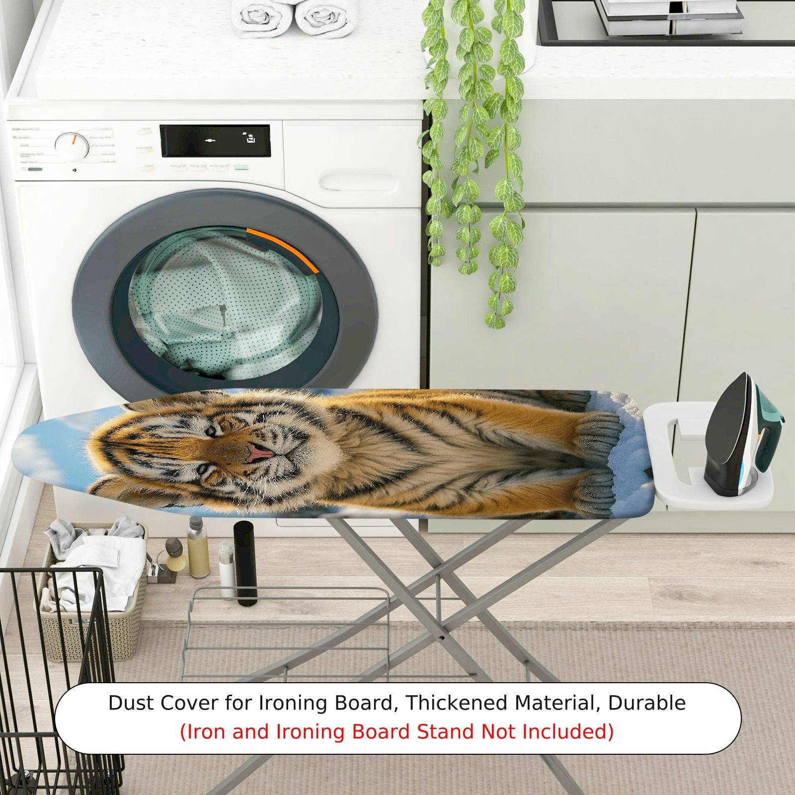 1-Piece Tiger Animal Wildlife  Ironing Board Cover, Universal Size, Without Board