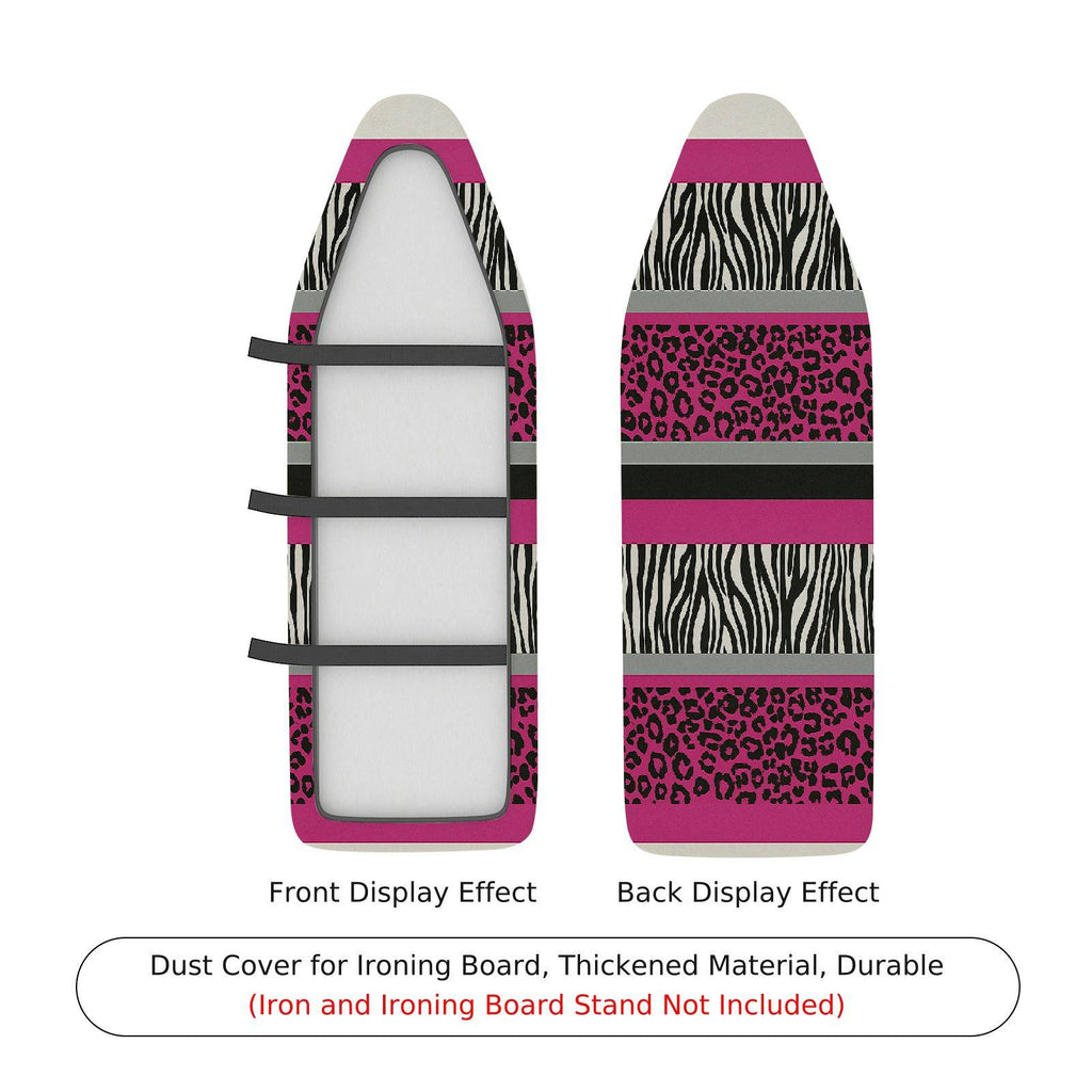 1-Piece Leopard Zebra Pink  Ironing Board Cover, Universal Size, Without Board