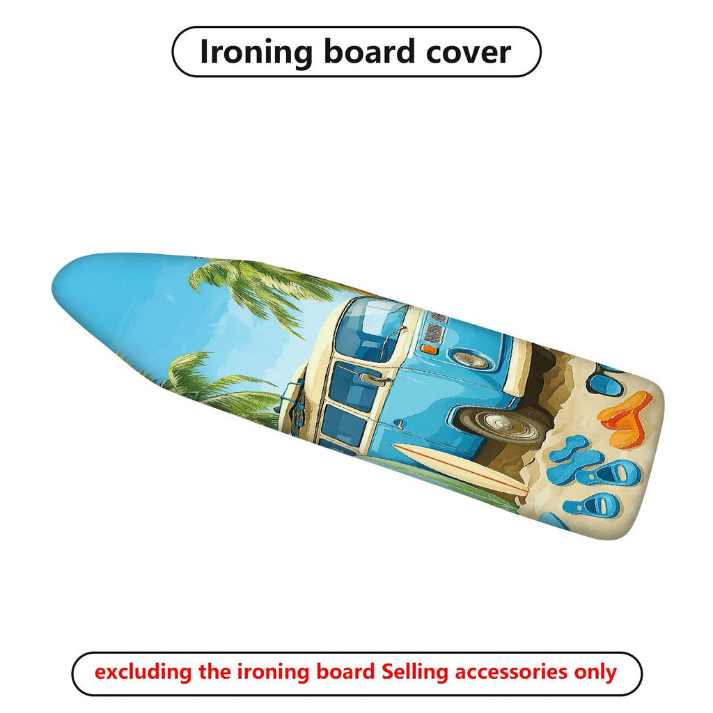 1-Piece Retro Travel Beach  Ironing Board Cover, Universal Size, Without Board