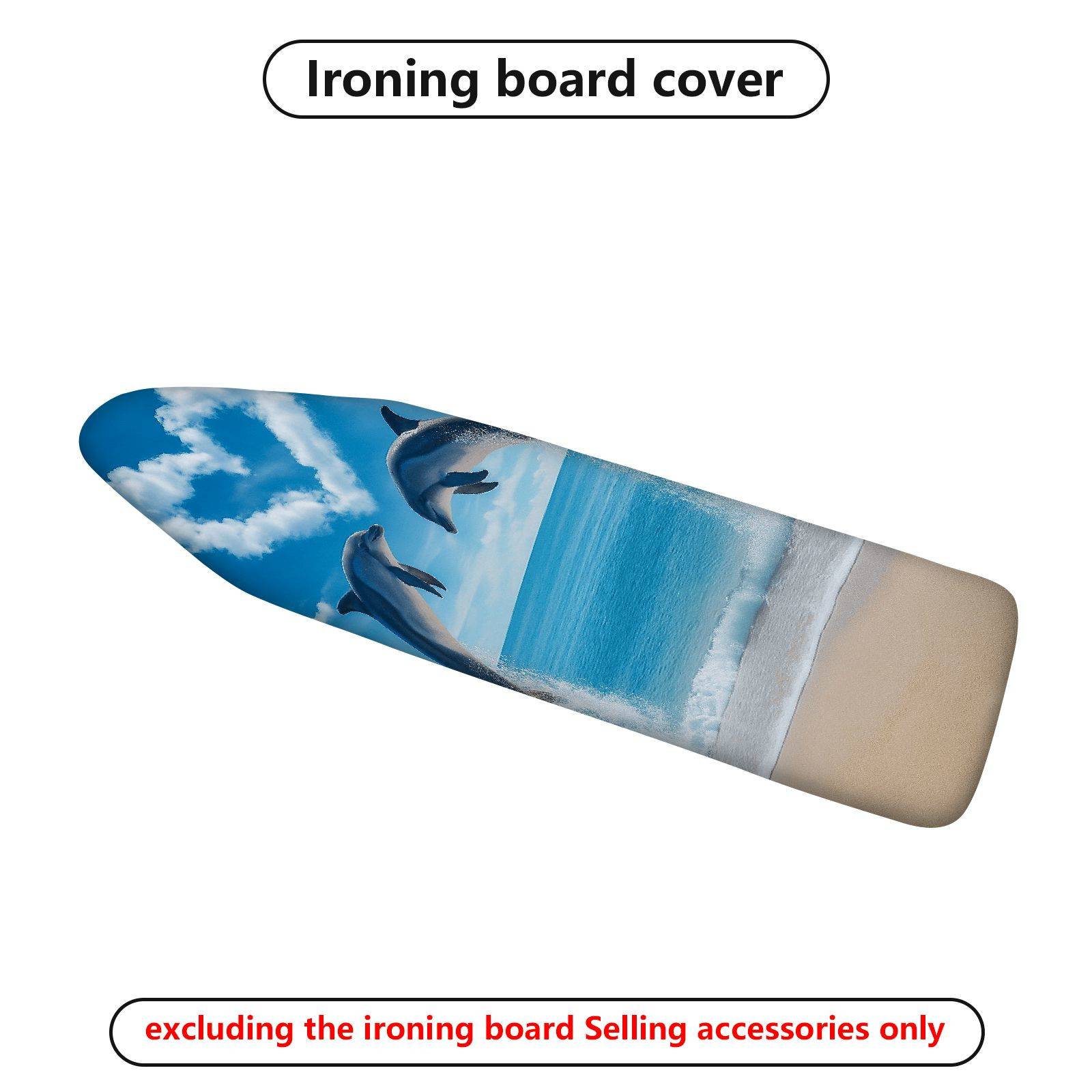 1-Piece Dolphin Ocean Beach  Ironing Board Cover, Universal Size, Without Board