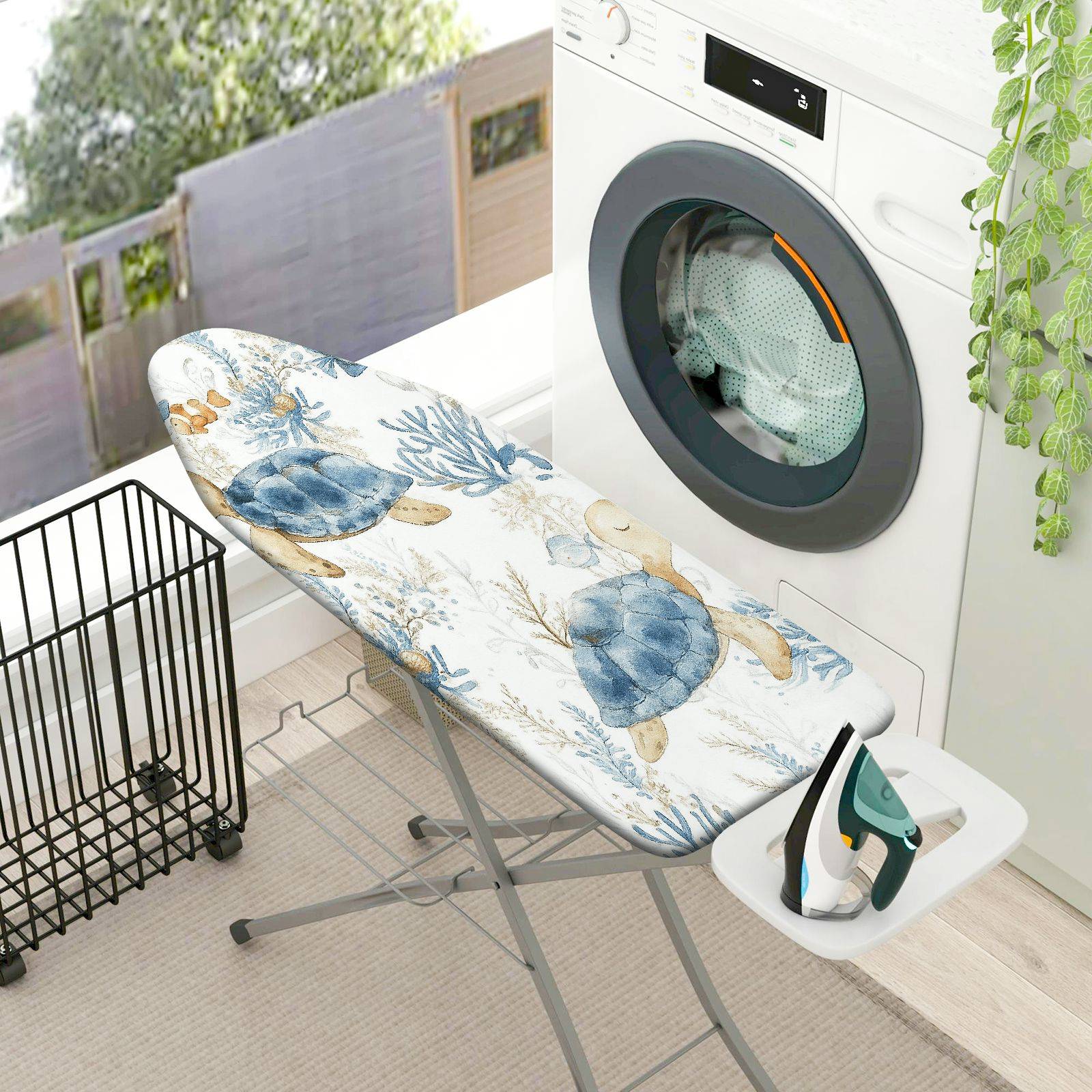 1-Piece Turtle Ocean Sea  Ironing Board Cover, Universal Size, Without Board