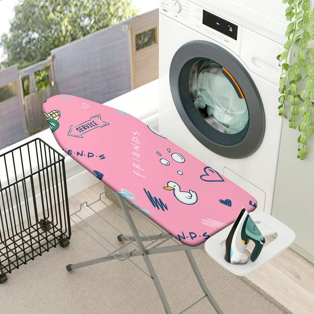 1-Piece Pink  Duck Heart  Ironing Board Cover, Universal Size, Without Board