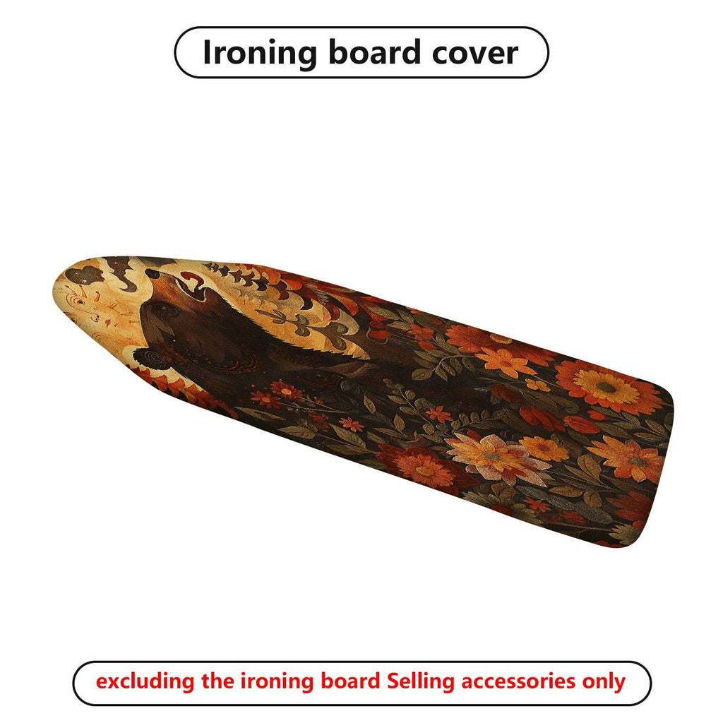 1-Piece Floral Animal Bear  Ironing Board Cover, Universal Size, Without Board