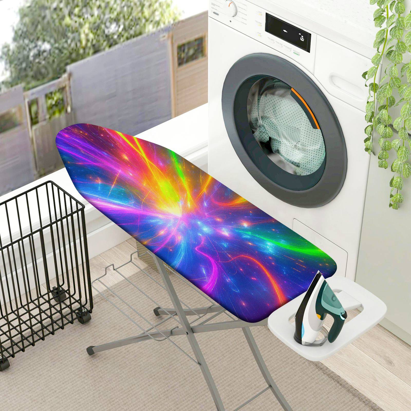 1-Piece Abstract Colorful Vivid  Ironing Board Cover, Universal Size, Without Board