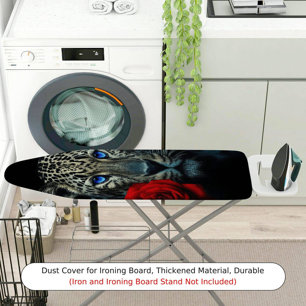 1-Piece Panther Rose Art Animal  Ironing Board Cover, Universal Size, Without Board