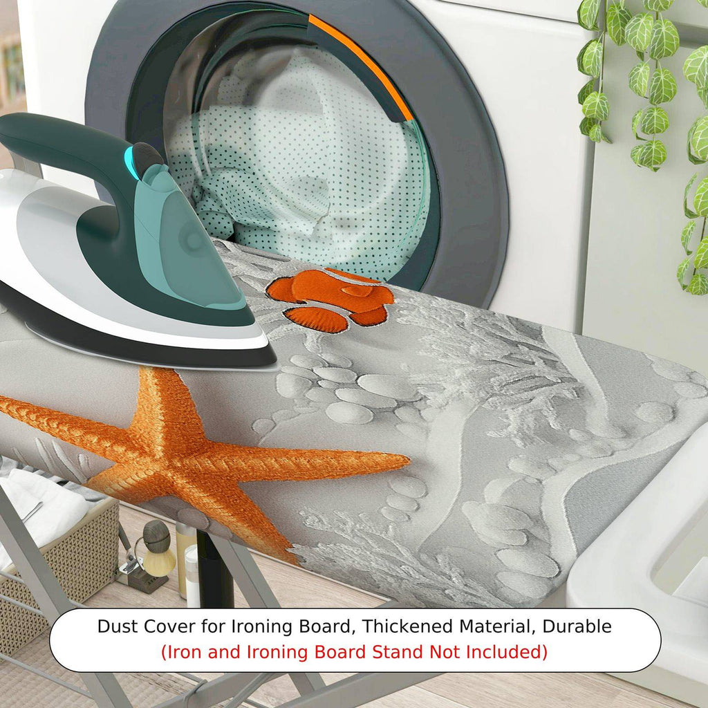 1-Piece Ocean Starfish Clownfish  Ironing Board Cover, Universal Size, Without Board