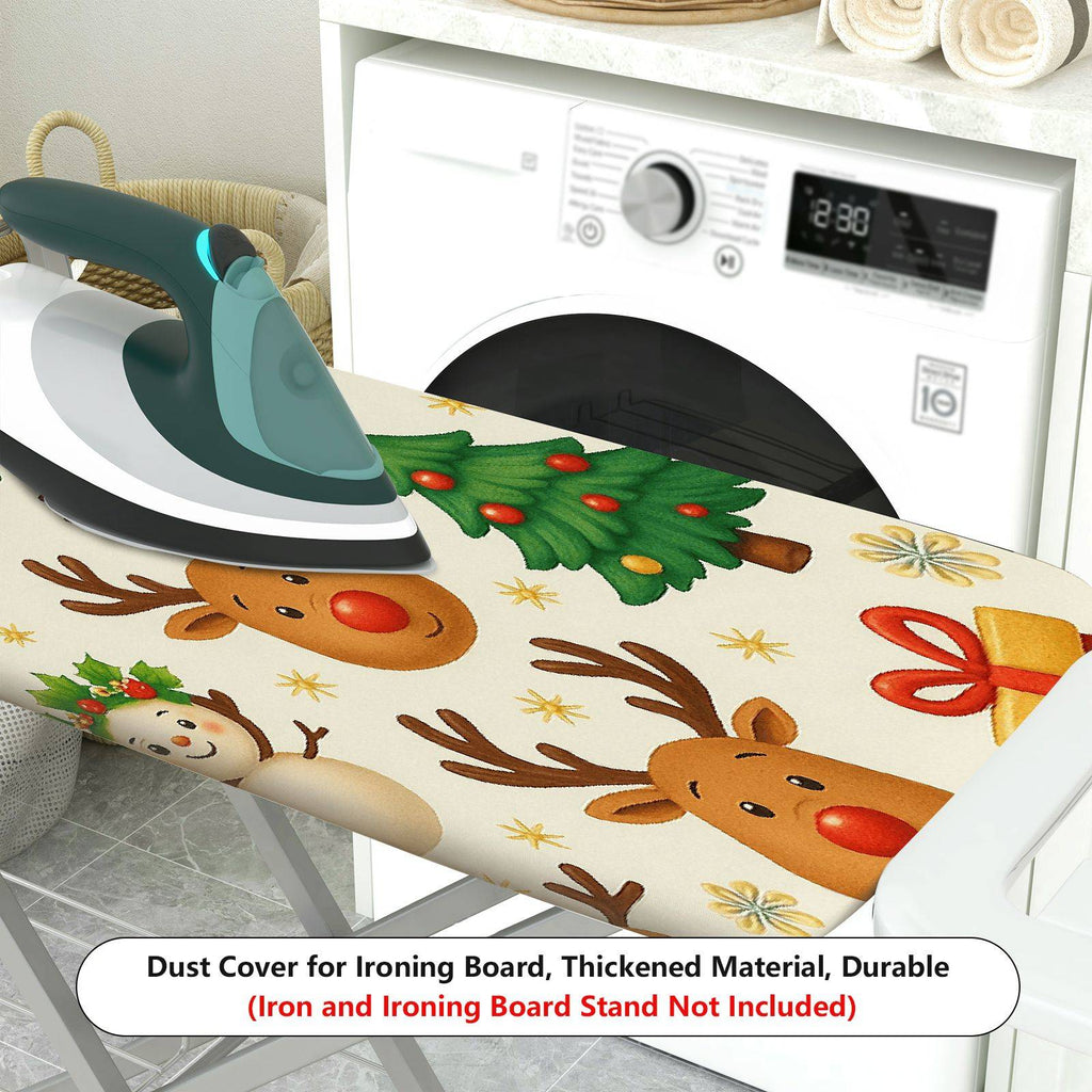 1-Piece Christmas Snowman Reindeer  Ironing Board Cover, Universal Size, Without Board