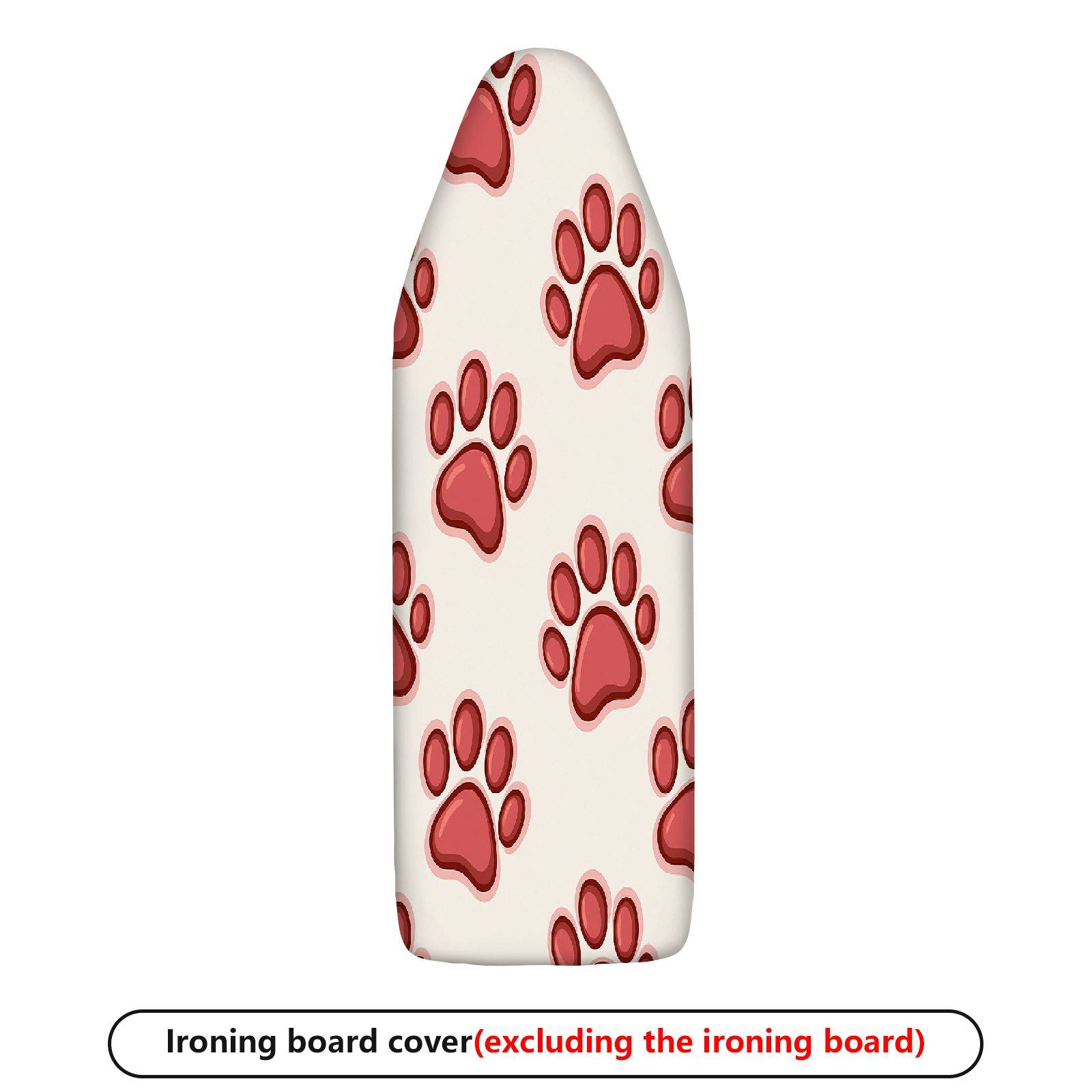 1-Piece Paw Print Red Cute Animal  Ironing Board Cover, Universal Size, Without Board