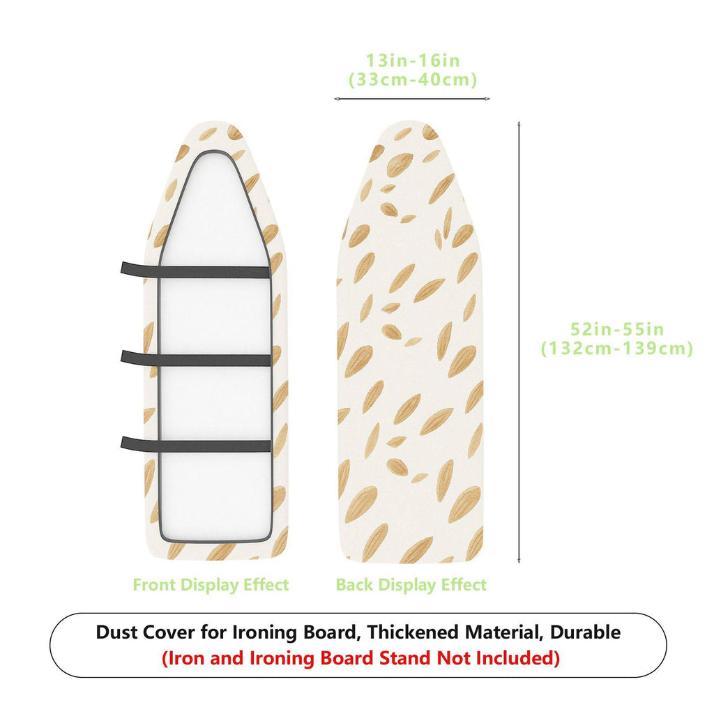 1-Piece Leaf Pattern Beige Decorative  Ironing Board Cover, Universal Size, Without Board