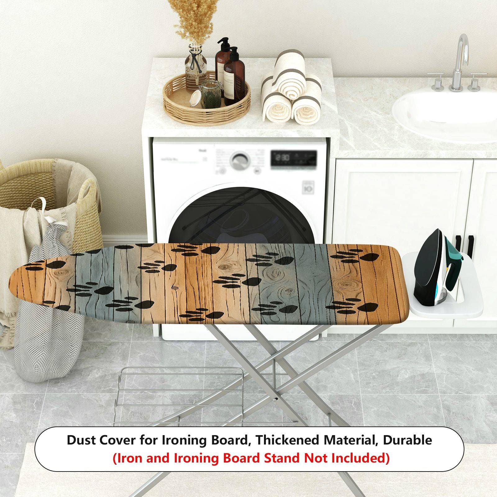 1-Piece Animal Paw  Rustic  Ironing Board Cover, Universal Size, Without Board