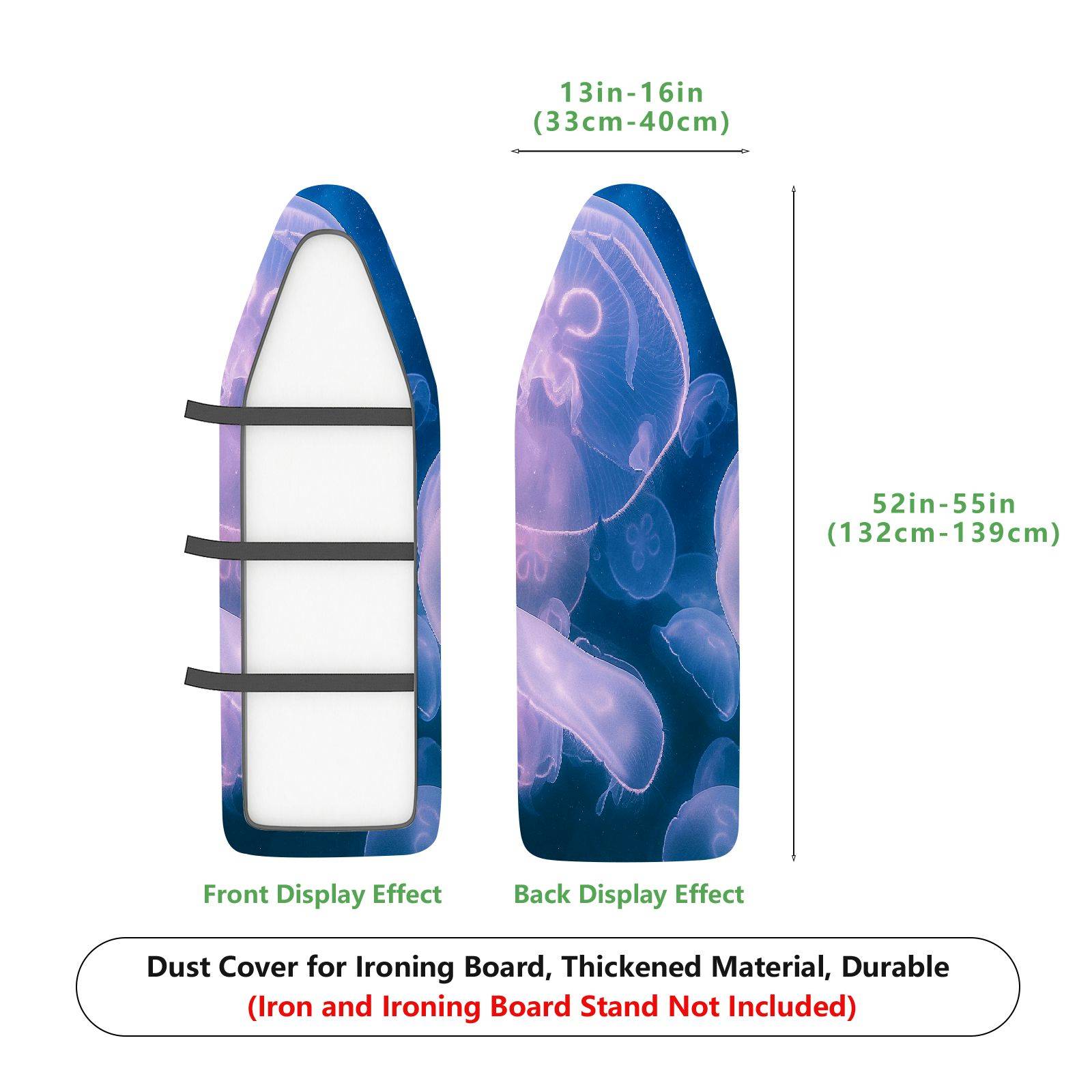 1-Piece Jellyfish Ocean Marine  Ironing Board Cover, Universal Size, Without Board