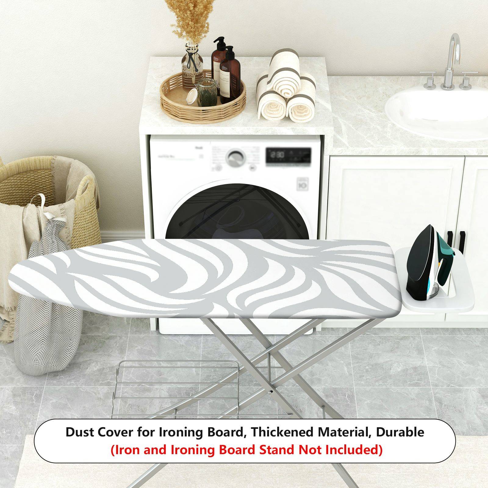 1-Piece Abstract Grey Pattern Modern Style  Ironing Board Cover, Universal Size, Without Board