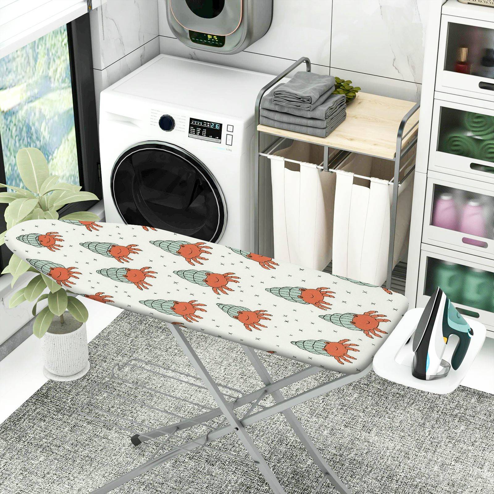 1-Piece Animal Crab  Ironing Board Cover, Universal Size, Without Board