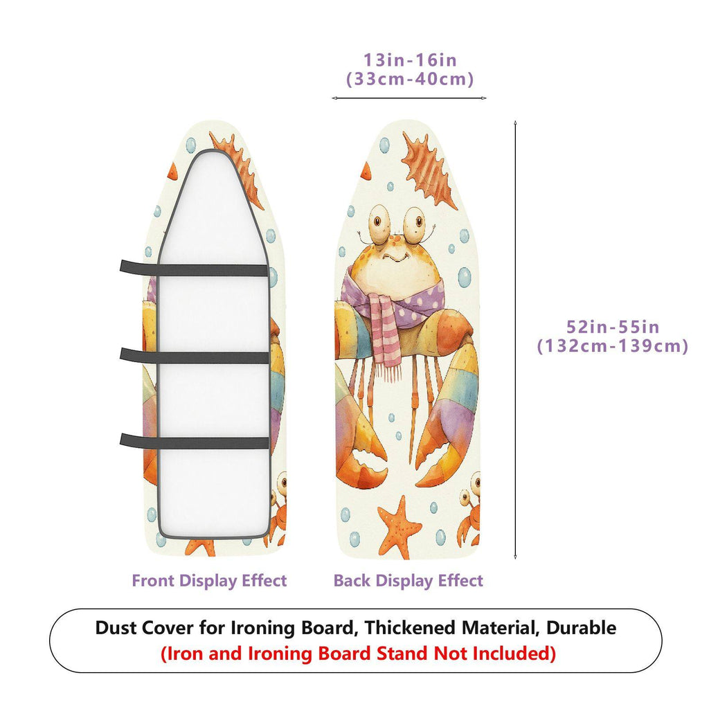1-Piece Crab Sea Animal  Ironing Board Cover, Universal Size, Without Board
