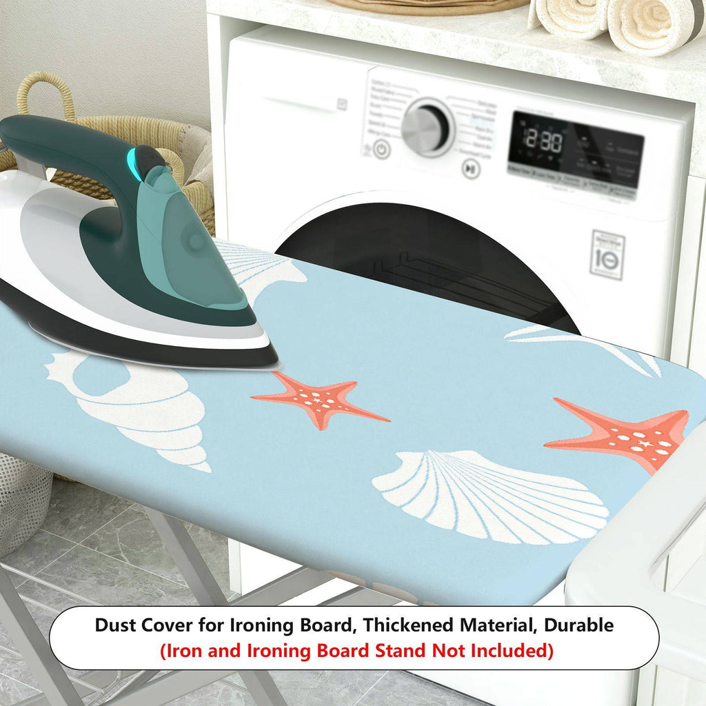 1-Piece Ocean Coastal Seashells  Ironing Board Cover, Universal Size, Without Board