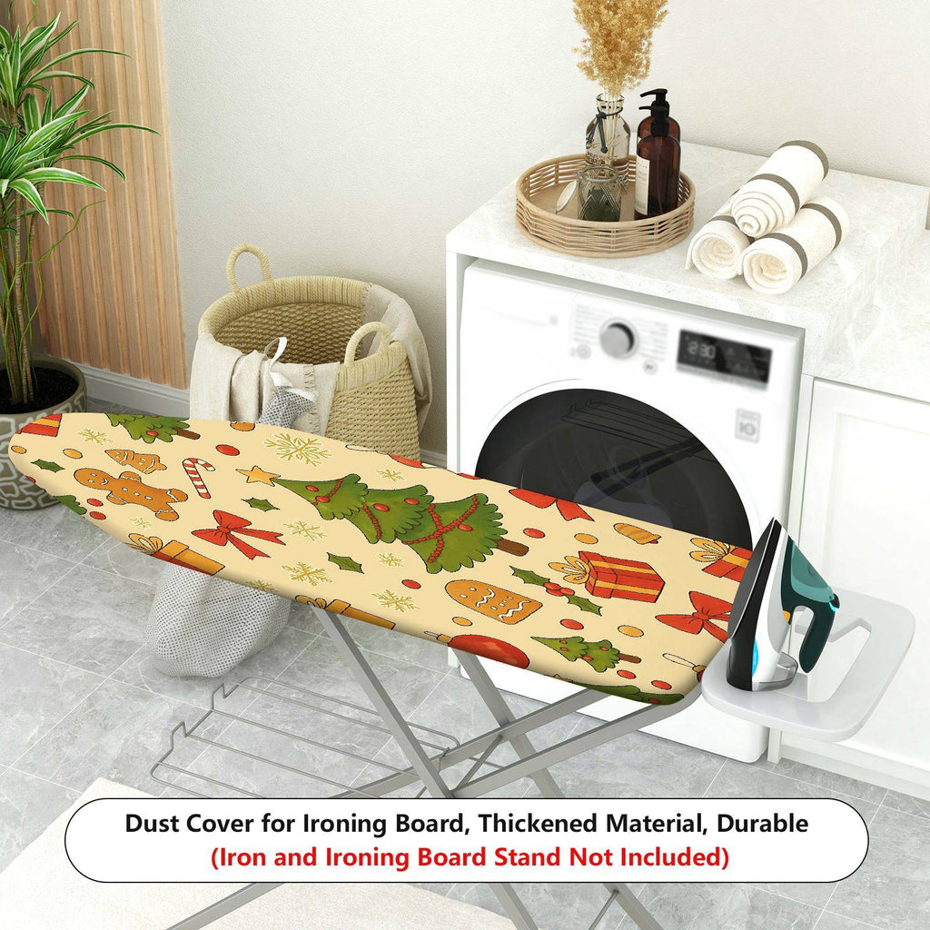 1-Piece Christmas Gingerbread Tree  Ironing Board Cover, Universal Size, Without Board