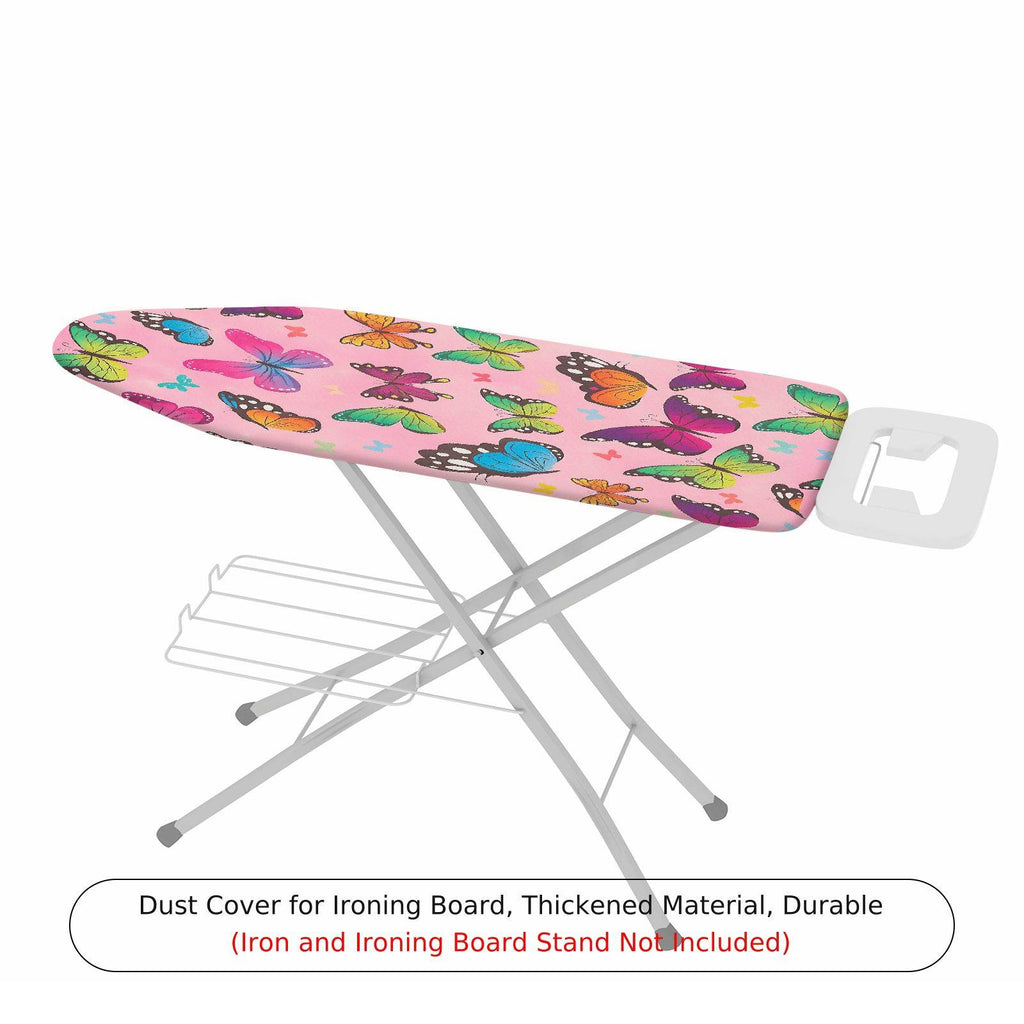 1-Piece Butterfly Colorful Pink  Ironing Board Cover, Universal Size, Without Board