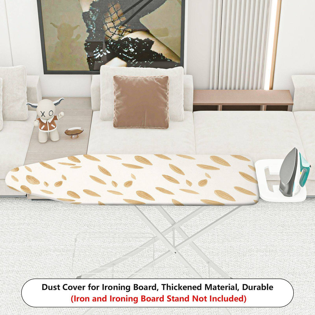 1-Piece Leaf Pattern Beige Decorative  Ironing Board Cover, Universal Size, Without Board